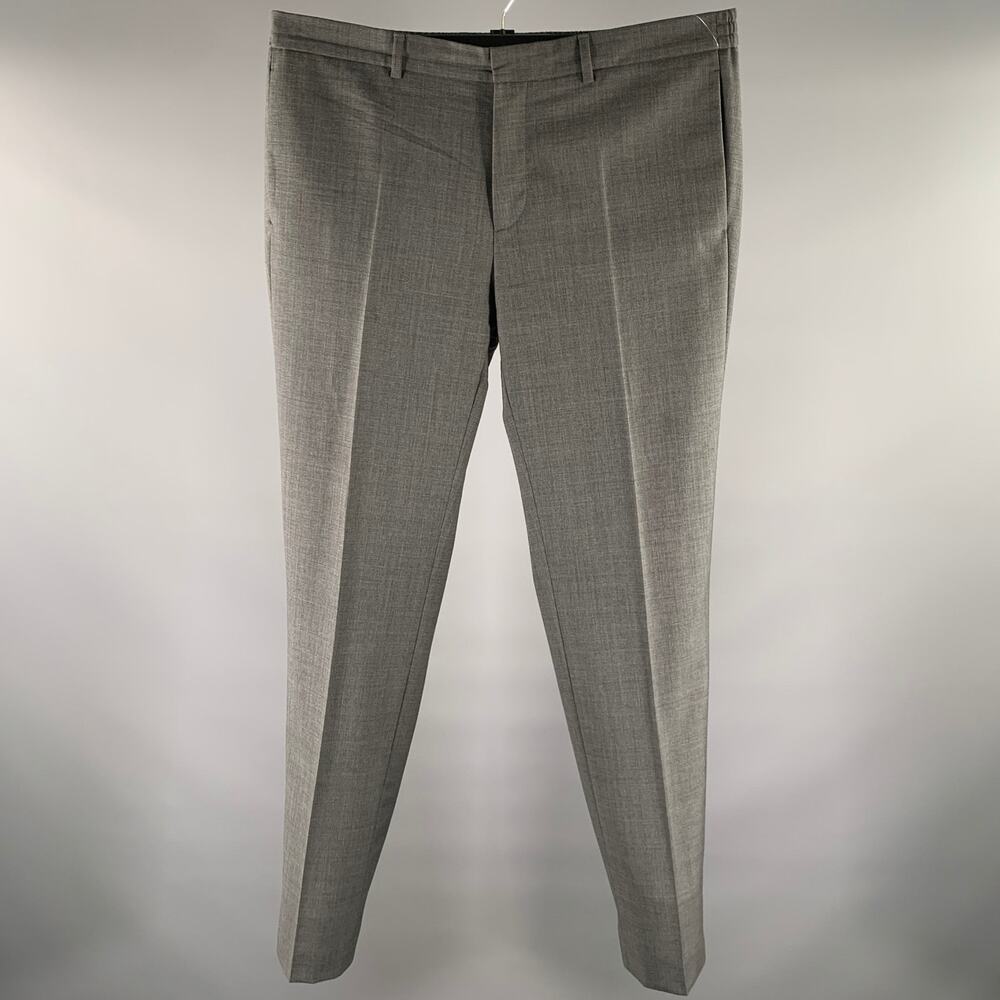 SANDRO Size 38 Grey Heather Wool Elastic Pants